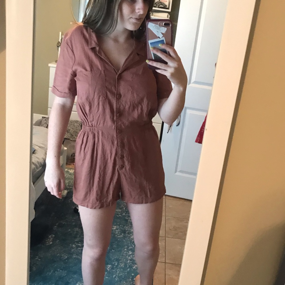 Rust orange jumpsuit